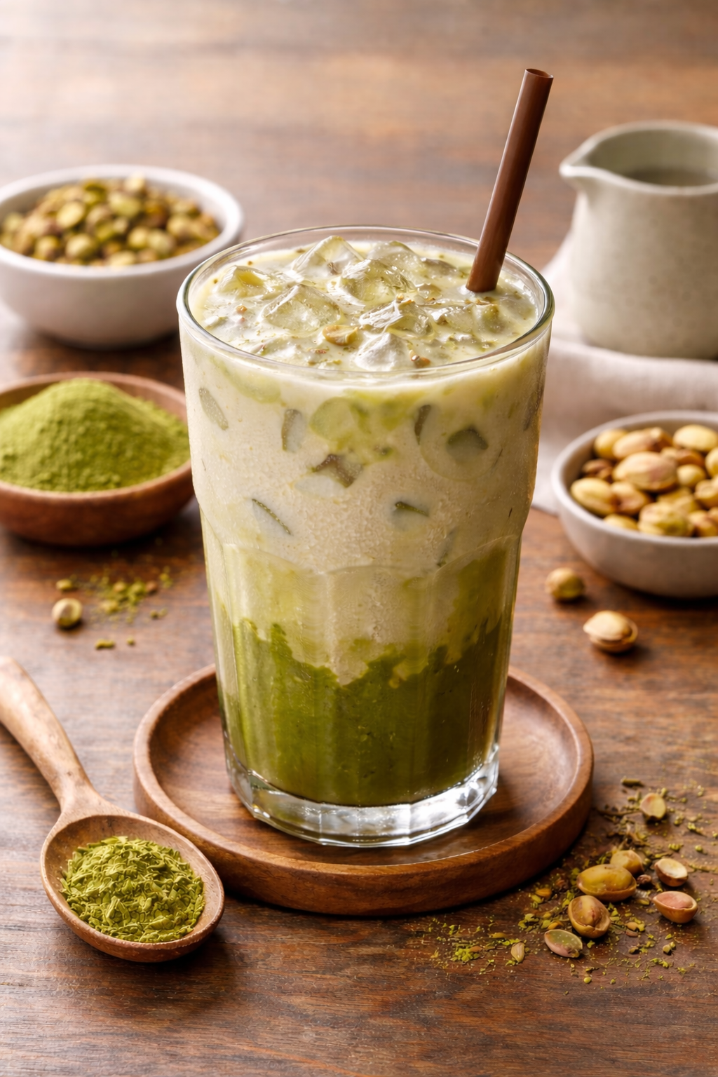 Iced Pistachio Matcha Latte