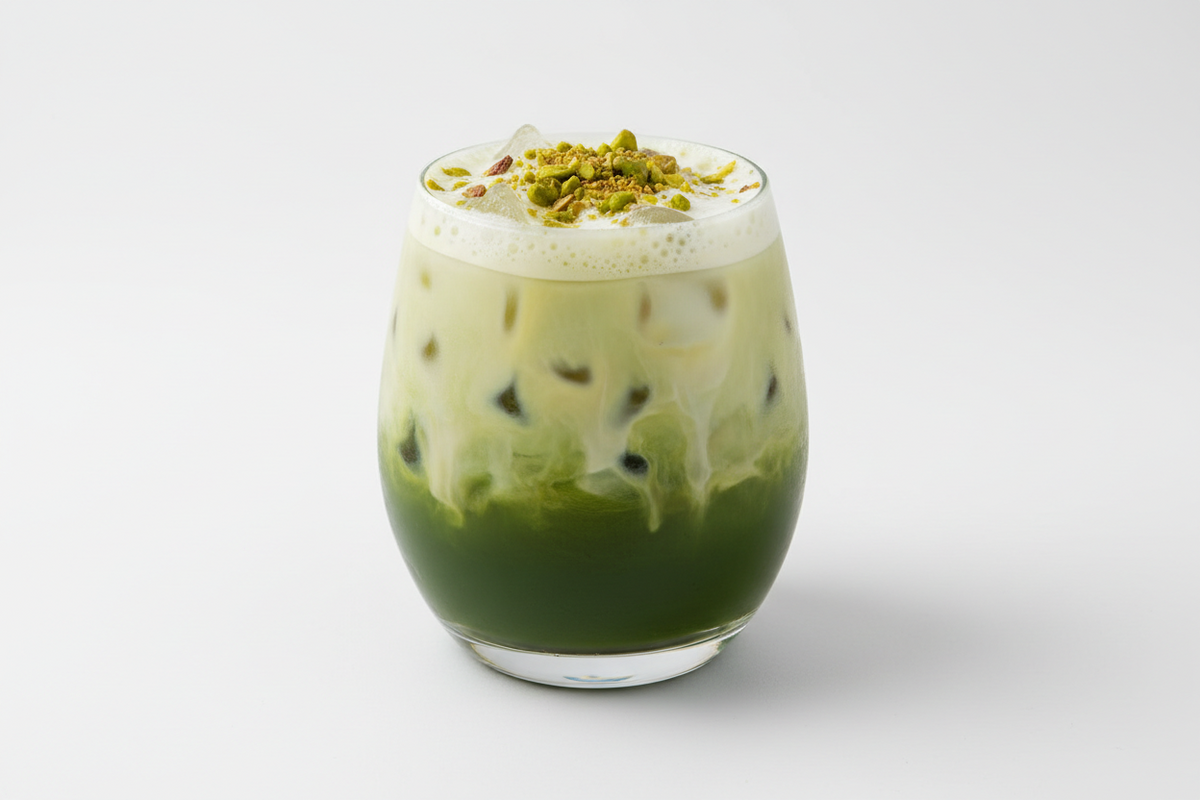Iced Pistachio Matcha Latte